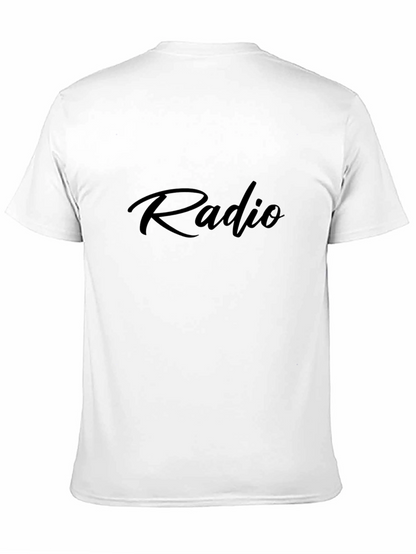 Radio Script Style Black T-Shirt