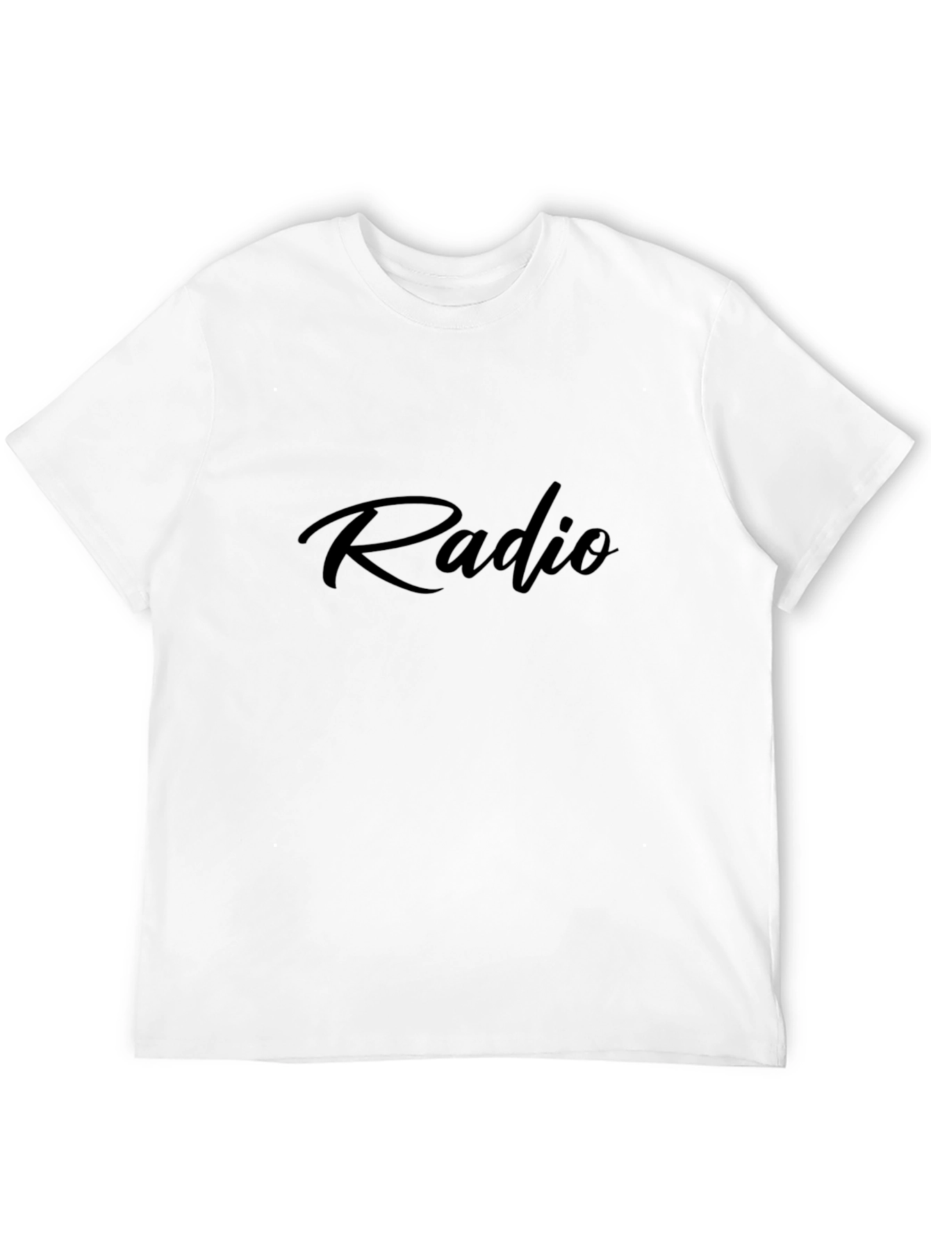 Radio Script Style Black T-Shirt