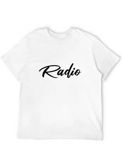 Radio Script Style Black T-Shirt