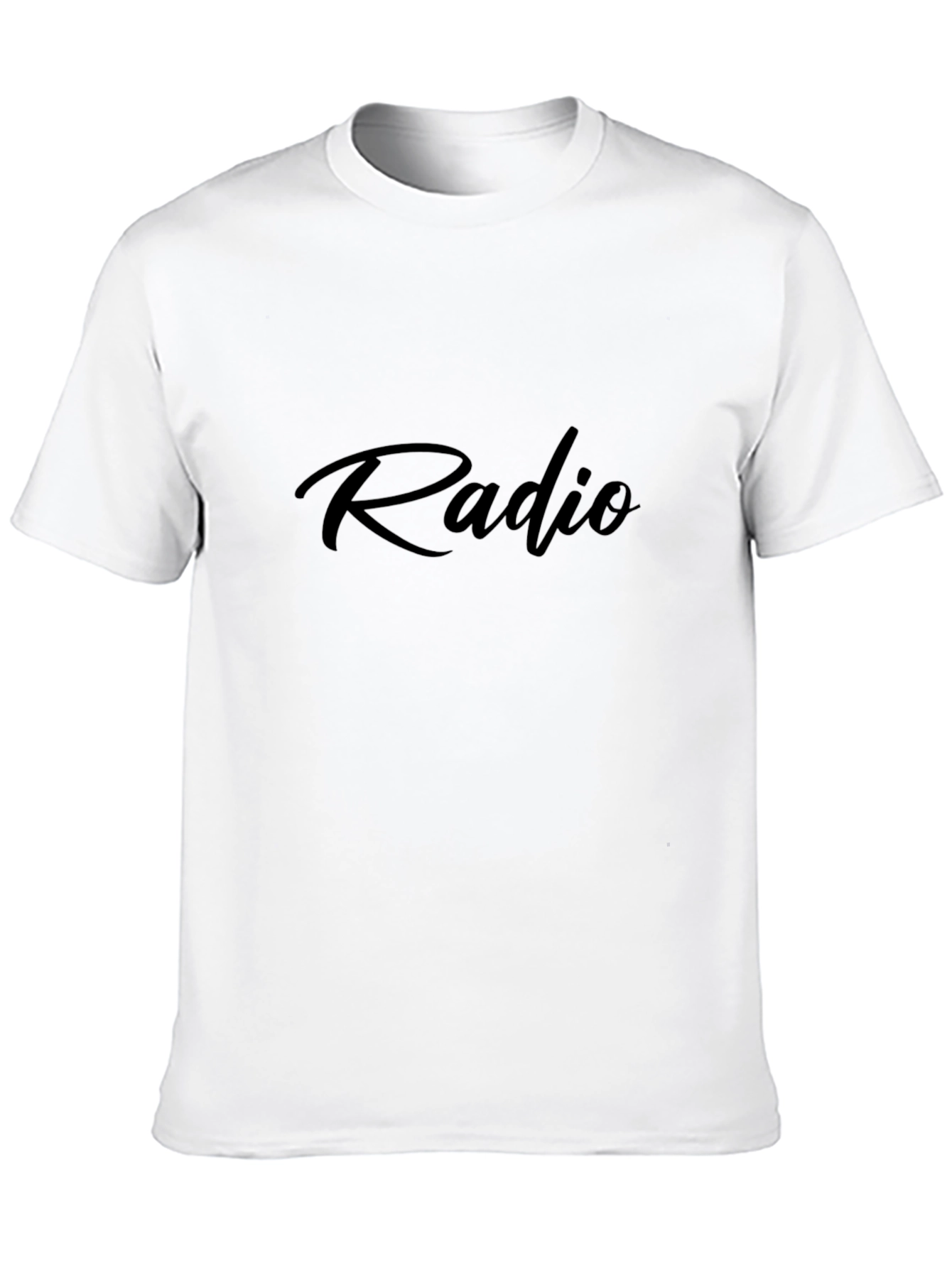 Radio Script Style Black T-Shirt