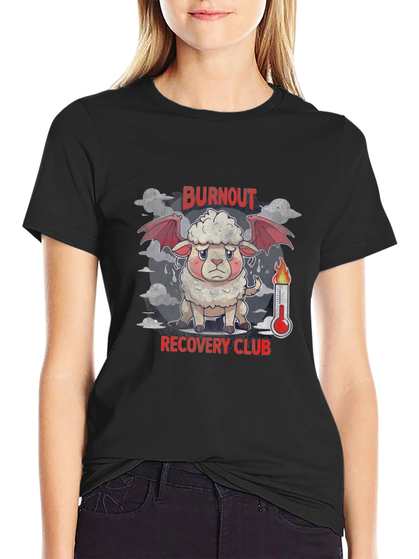 Burnout Recovery Club Graphic Tee - Black