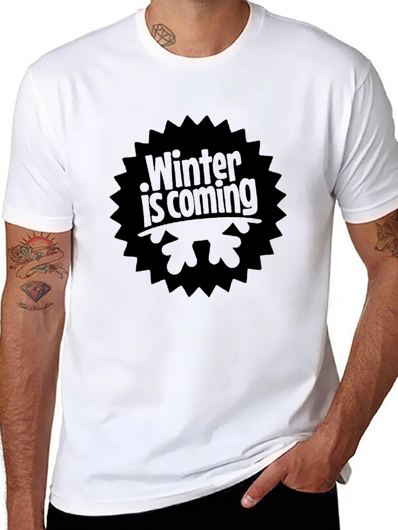 Winter Is Coming Black T-Shirt