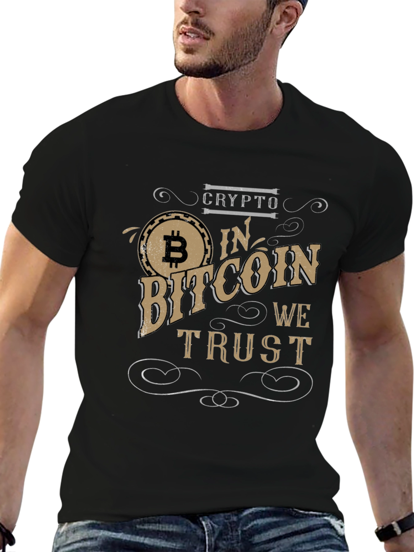 Crypto Bitcoin T-Shirt - In Bitcoin We Trust