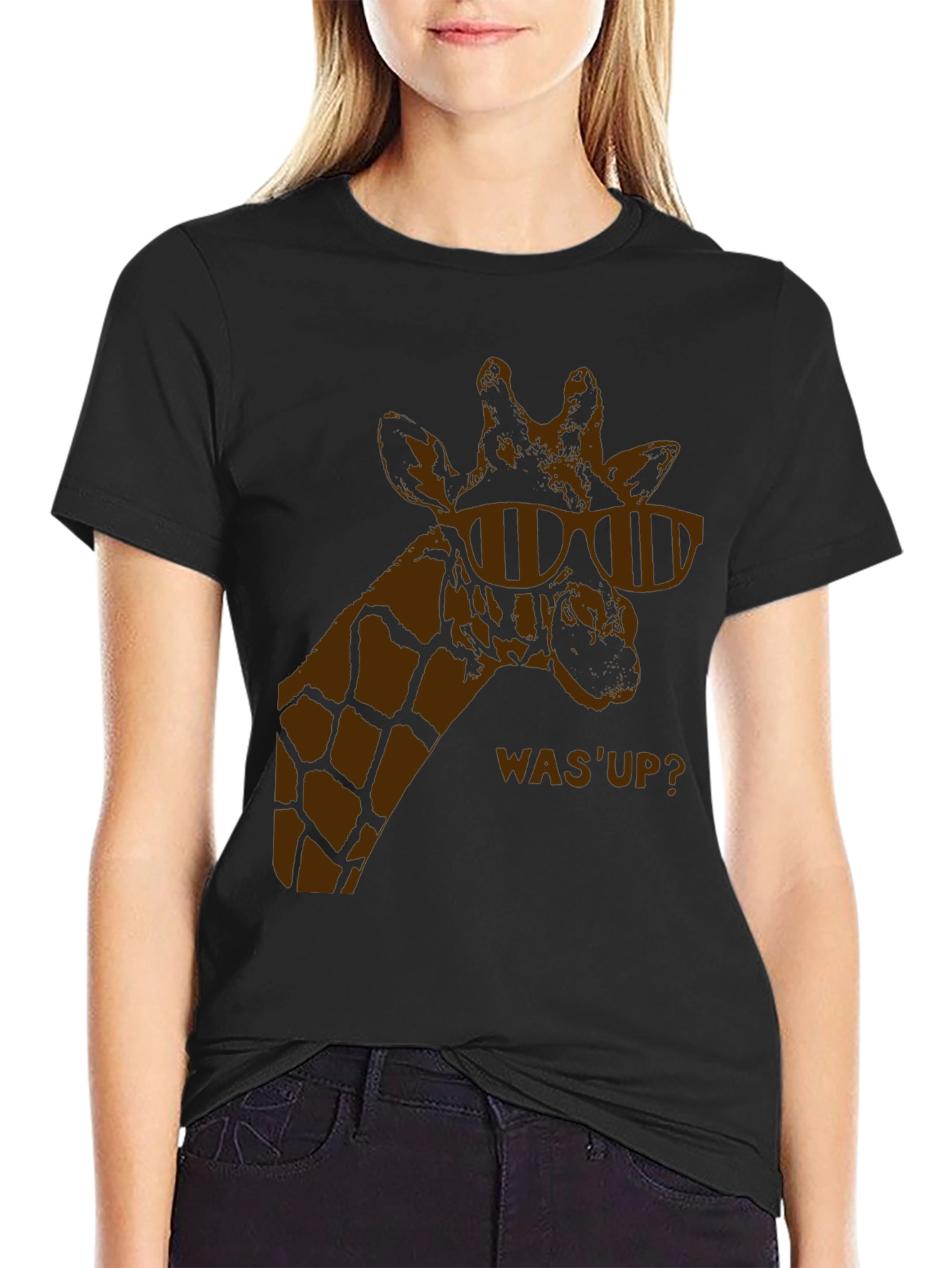 Cool Giraffe Tee - Mens Black T-Shirt