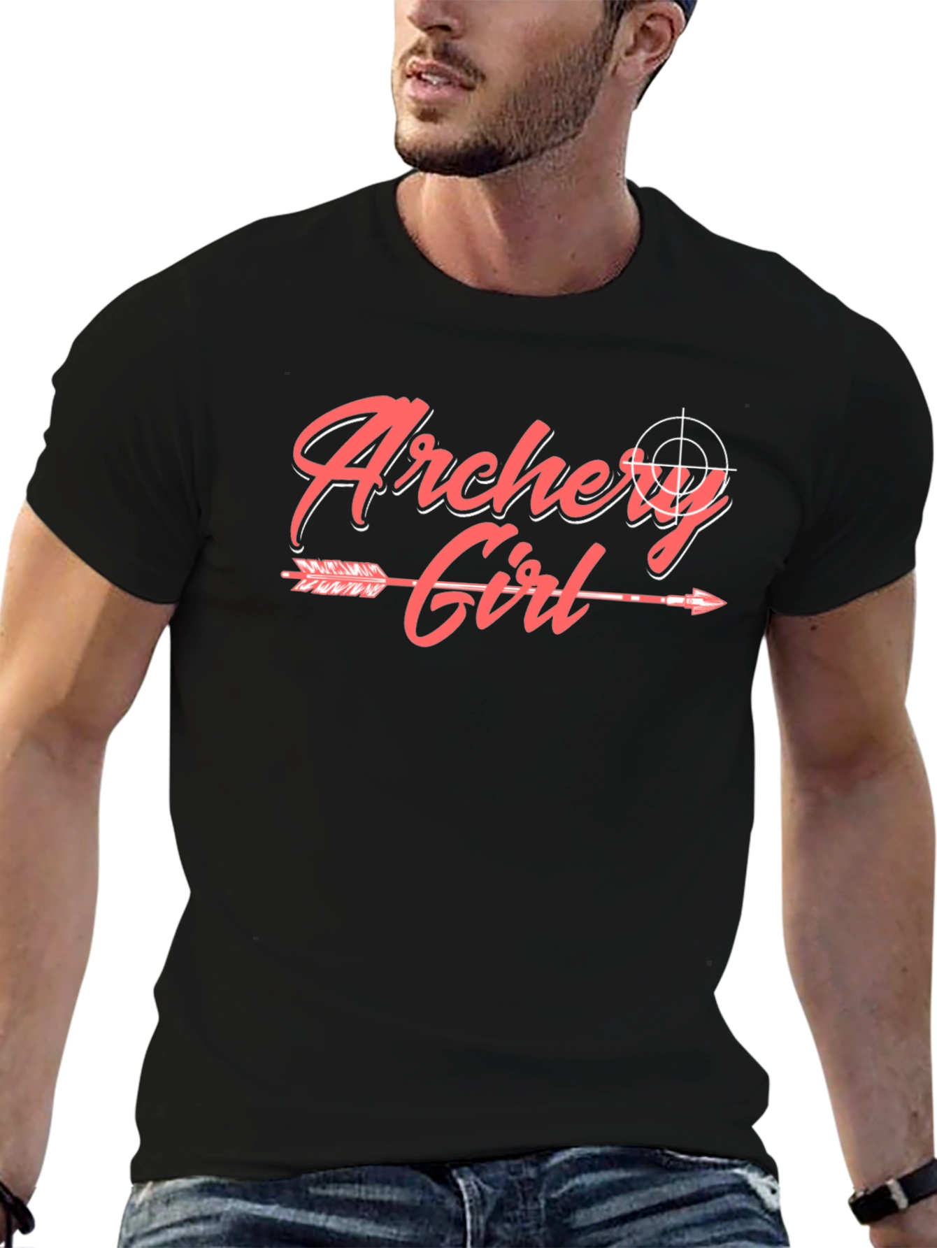 Archery Girl Arrow Graphic Tee - Trendy Sportswear