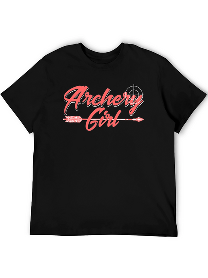 Archery Girl Arrow Graphic Tee - Trendy Sportswear