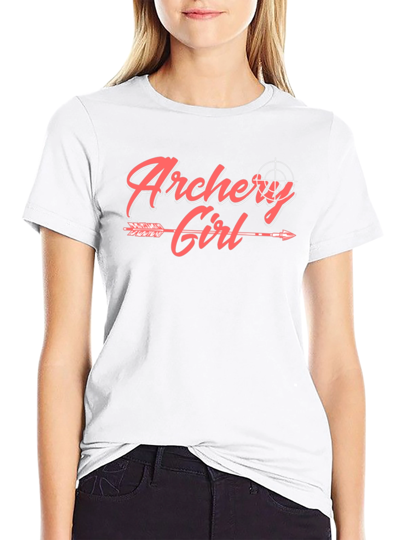 Archery Girl Arrow Graphic Tee - Trendy Sportswear