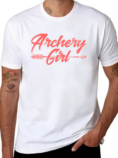 Archery Girl Arrow Graphic Tee - Trendy Sportswear