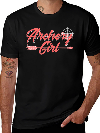 Archery Girl Arrow Graphic Tee - Trendy Sportswear