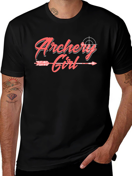 Archery Girl Arrow Graphic Tee - Trendy Sportswear