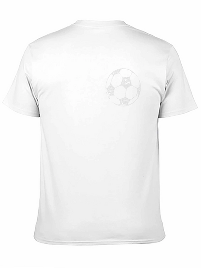 Soccer Ball Graphic Print Black T-Shirt
