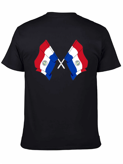 Paraguay Flag Graphic Tee - Black
