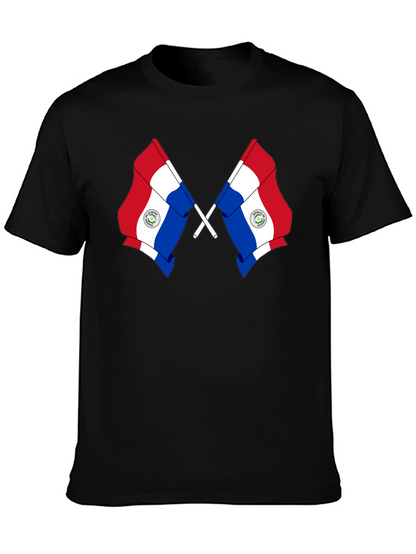 Paraguay Flag Graphic Tee - Black