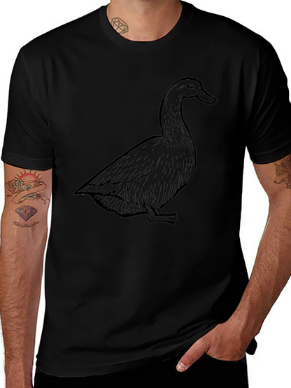 Duck Graphic Tee - Casual Black T-Shirt