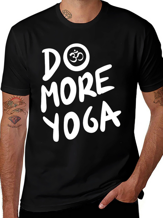 Do More Yoga Graphic Tee Black Cotton Blend T-Shirt