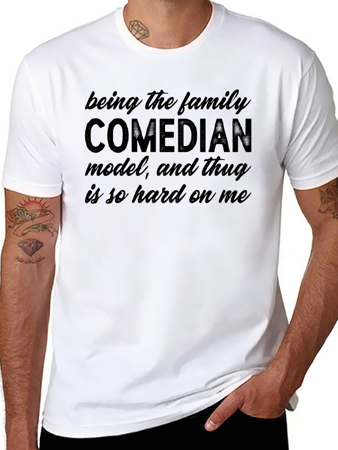 Comedian Model Thug Graphic Tee