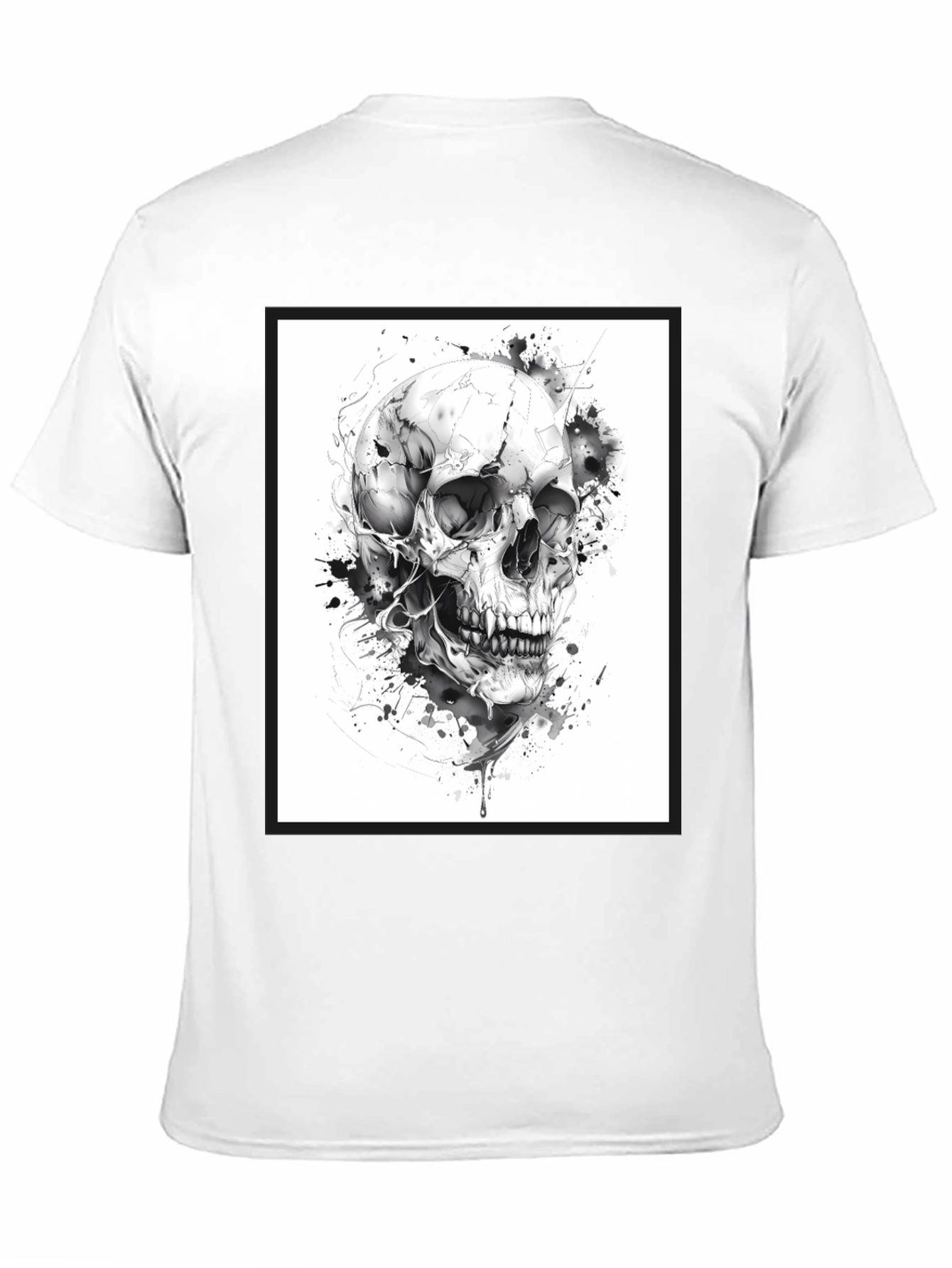 Skull Graphic Tee - Black Cotton