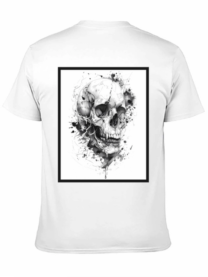 Skull Graphic Tee - Black Cotton