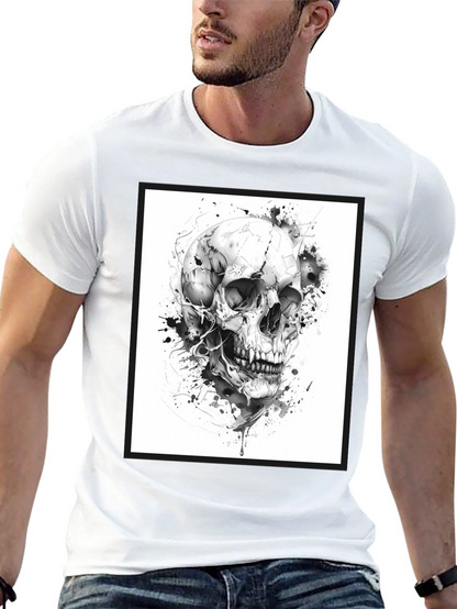Skull Graphic Tee - Black Cotton