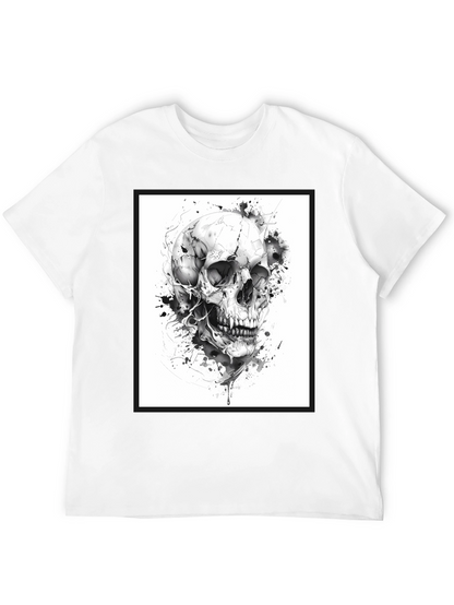 Skull Graphic Tee - Black Cotton