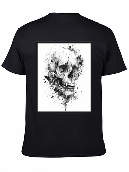 Skull Graphic Tee - Black Cotton