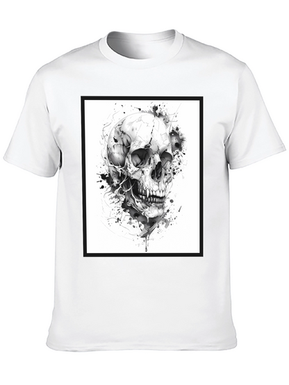 Skull Graphic Tee - Black Cotton