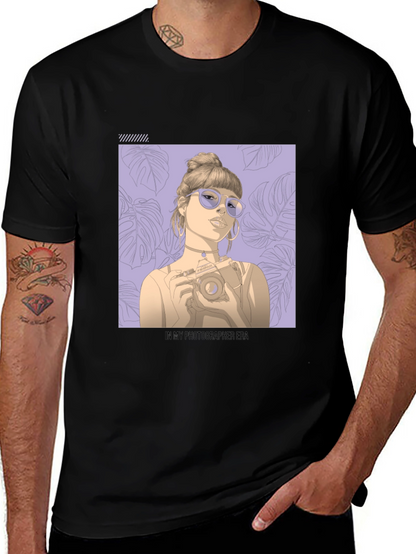 Photographer Era Graphic Tee - Stylish Unisex Black T-Shirt