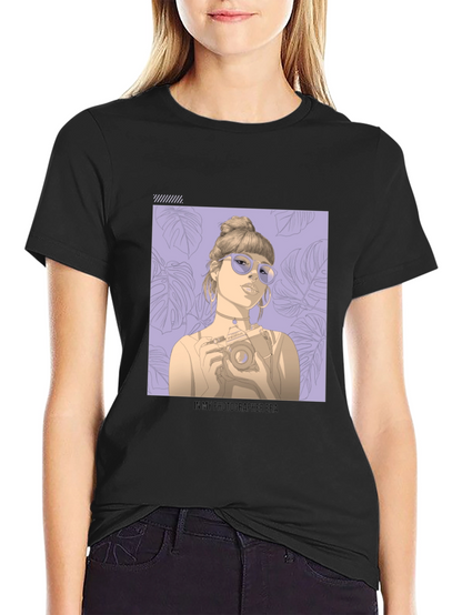 Photographer Era Graphic Tee - Stylish Unisex Black T-Shirt