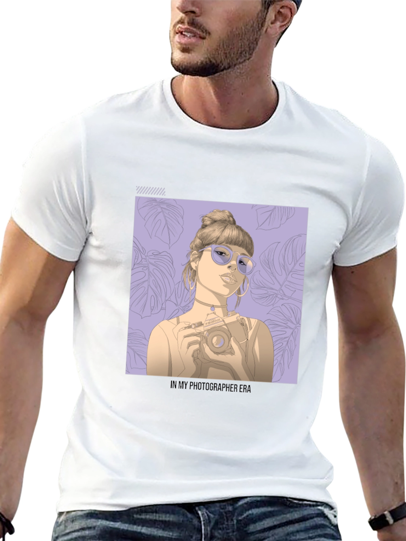 Photographer Era Graphic Tee - Stylish Unisex Black T-Shirt