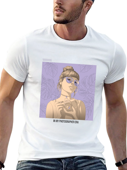 Photographer Era Graphic Tee - Stylish Unisex Black T-Shirt