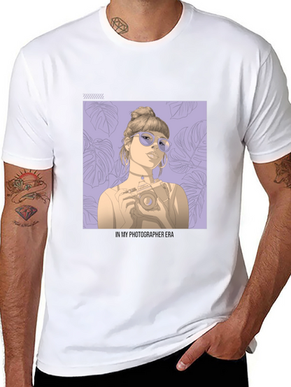 Photographer Era Graphic Tee - Stylish Unisex Black T-Shirt