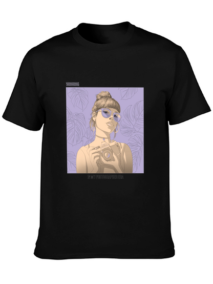 Photographer Era Graphic Tee - Stylish Unisex Black T-Shirt