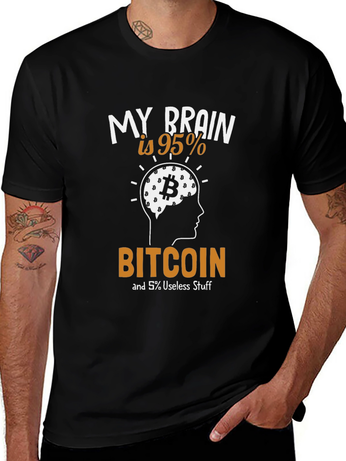 Bitcoin Brain T-Shirt - Crypto Enthusiast Tee