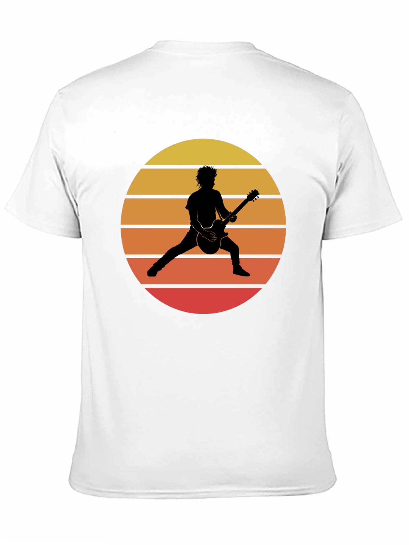 Retro Sunset Guitarist Graphic T-Shirt