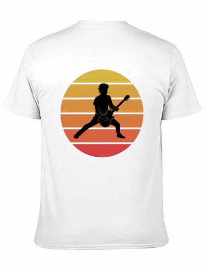Retro Sunset Guitarist Graphic T-Shirt