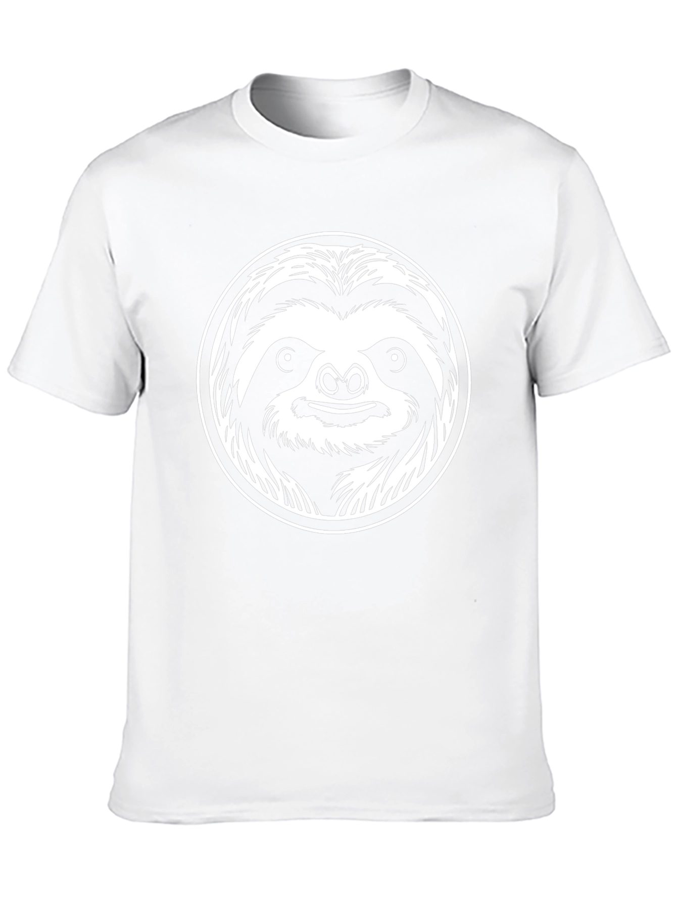 Sloth Graphic Tee - Black Cotton Crew Neck T-Shirt