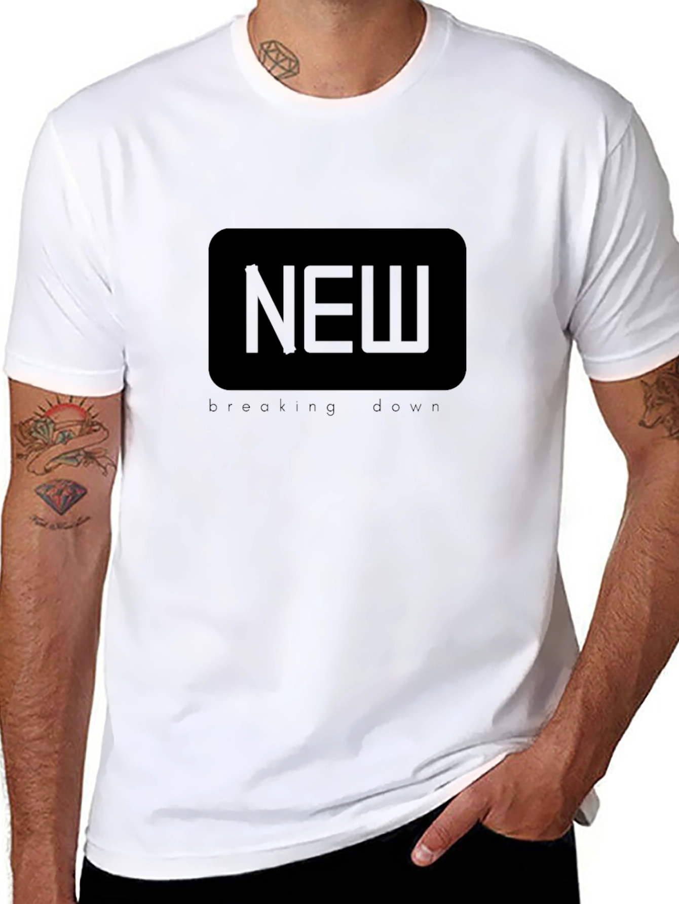 Black NEW Breaking Down Graphic T-Shirt