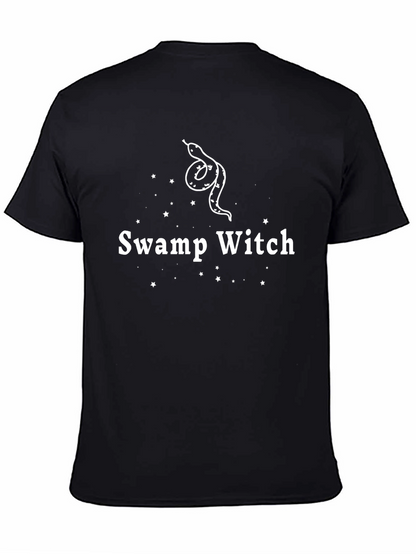 Swamp Witch Graphic Tee - Black Cotton T-Shirt