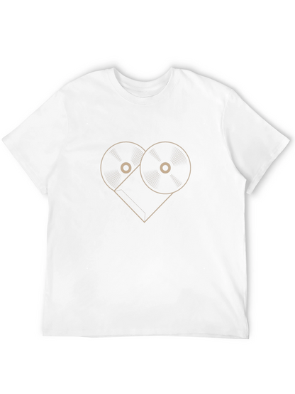 Vinyl Heartbeat Mens Graphic Tee