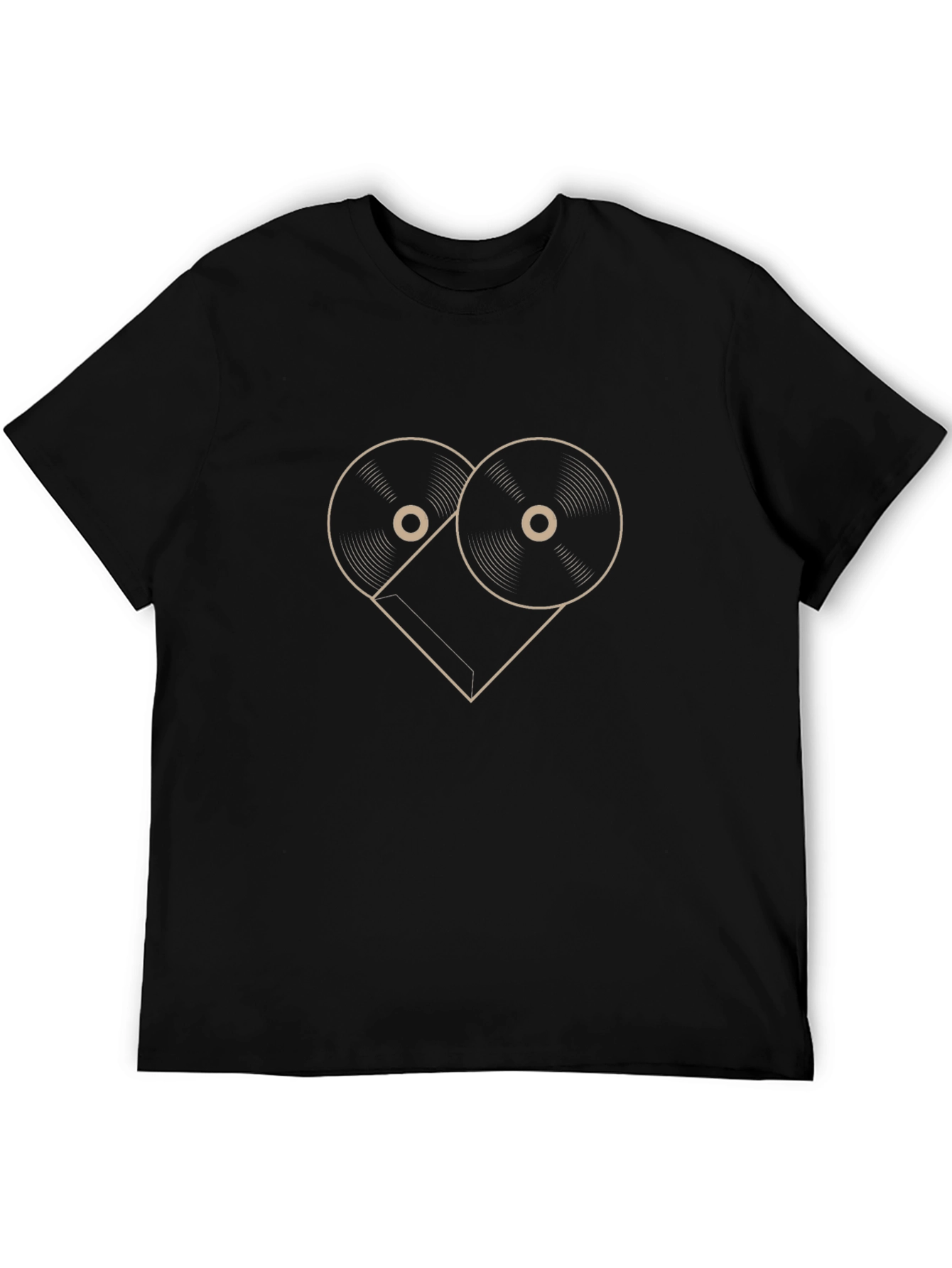 Vinyl Heartbeat Mens Graphic Tee