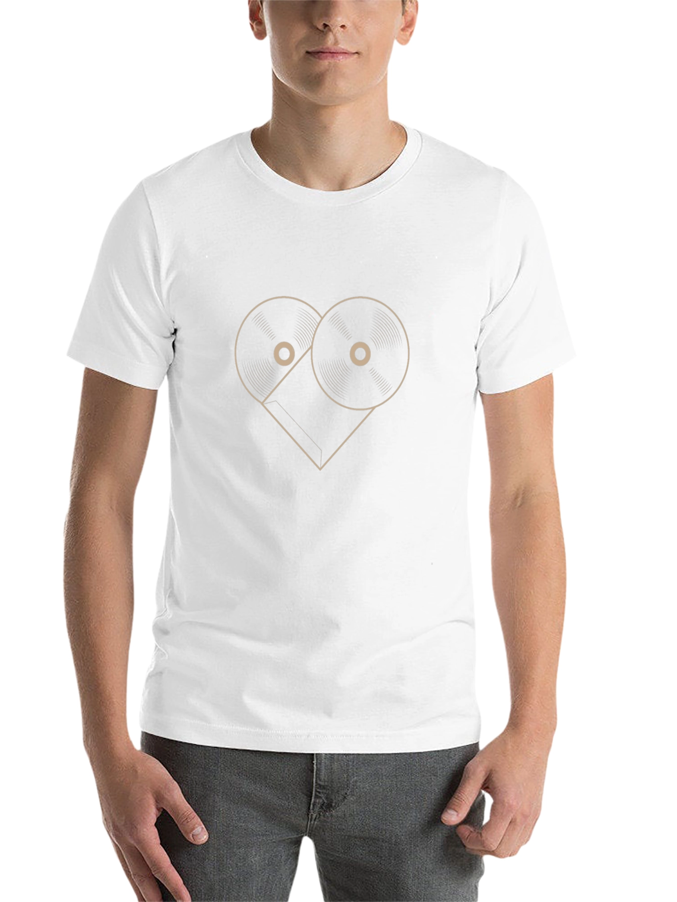 Vinyl Heartbeat Mens Graphic Tee