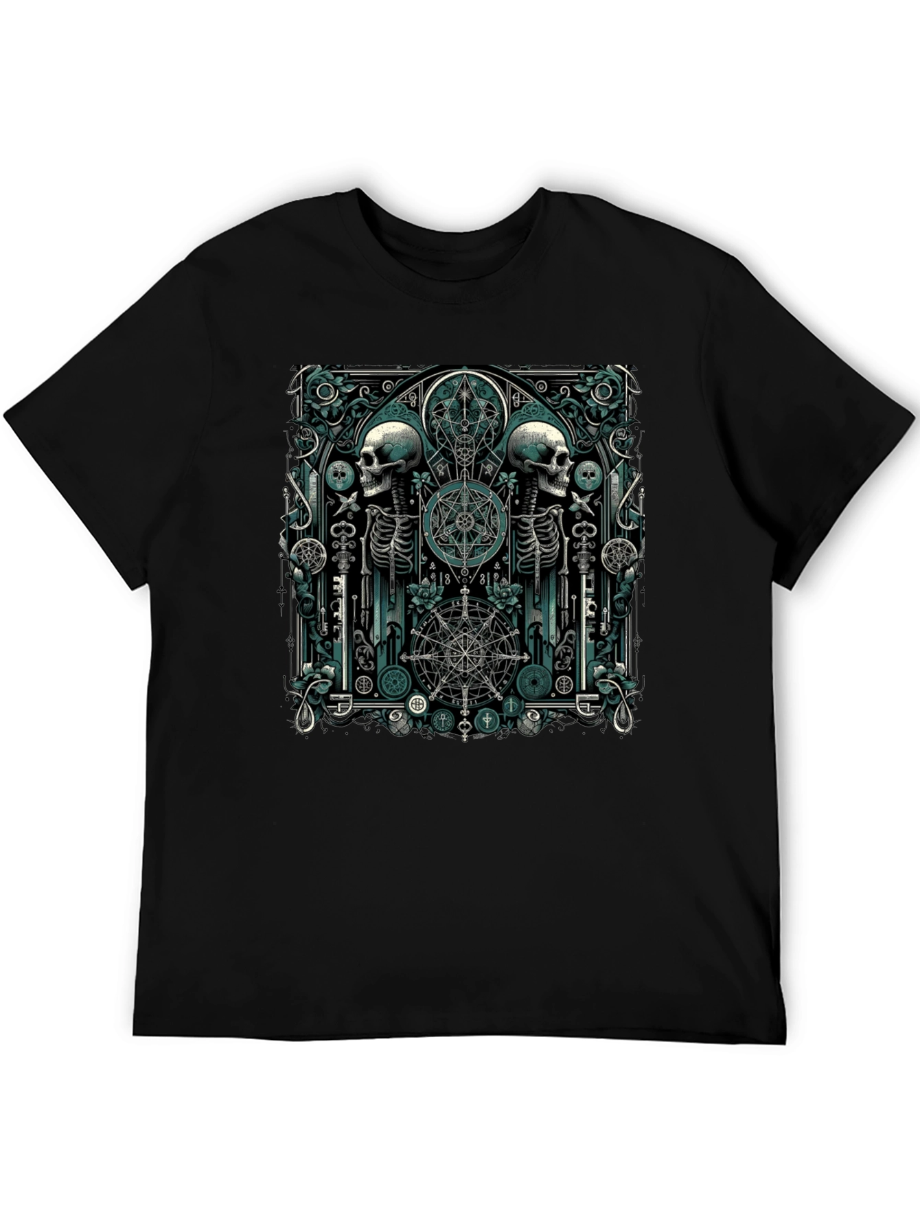 Gothic Skeleton T-Shirt - Occult Design