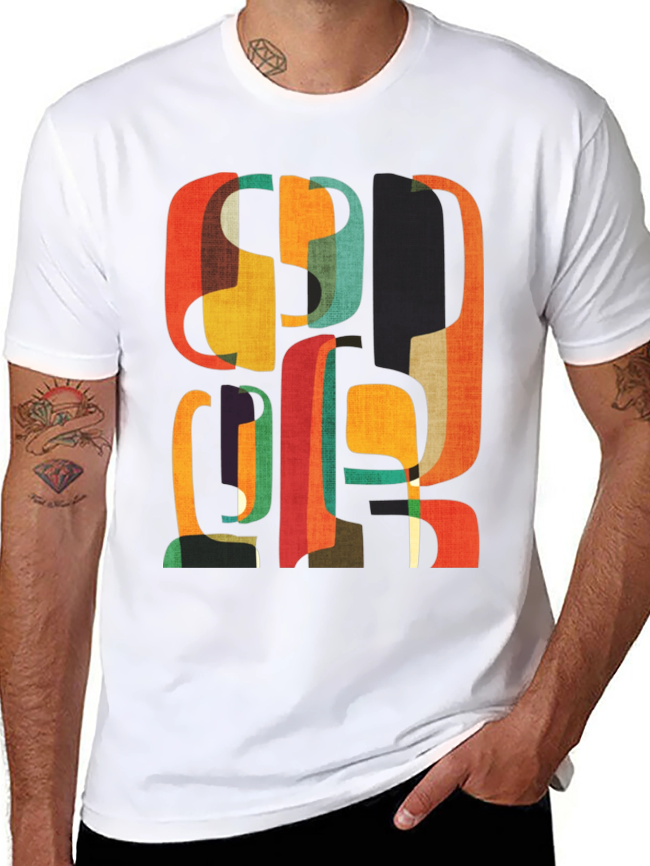 Retro Abstract Graphic Tee