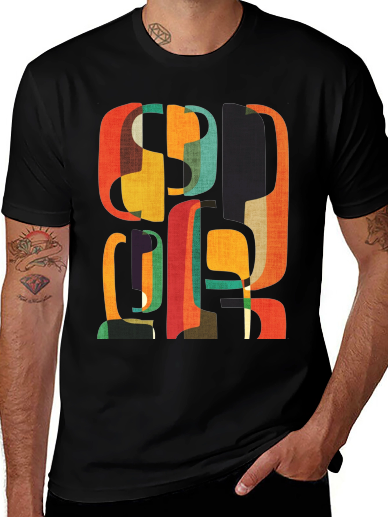 Retro Abstract Graphic Tee