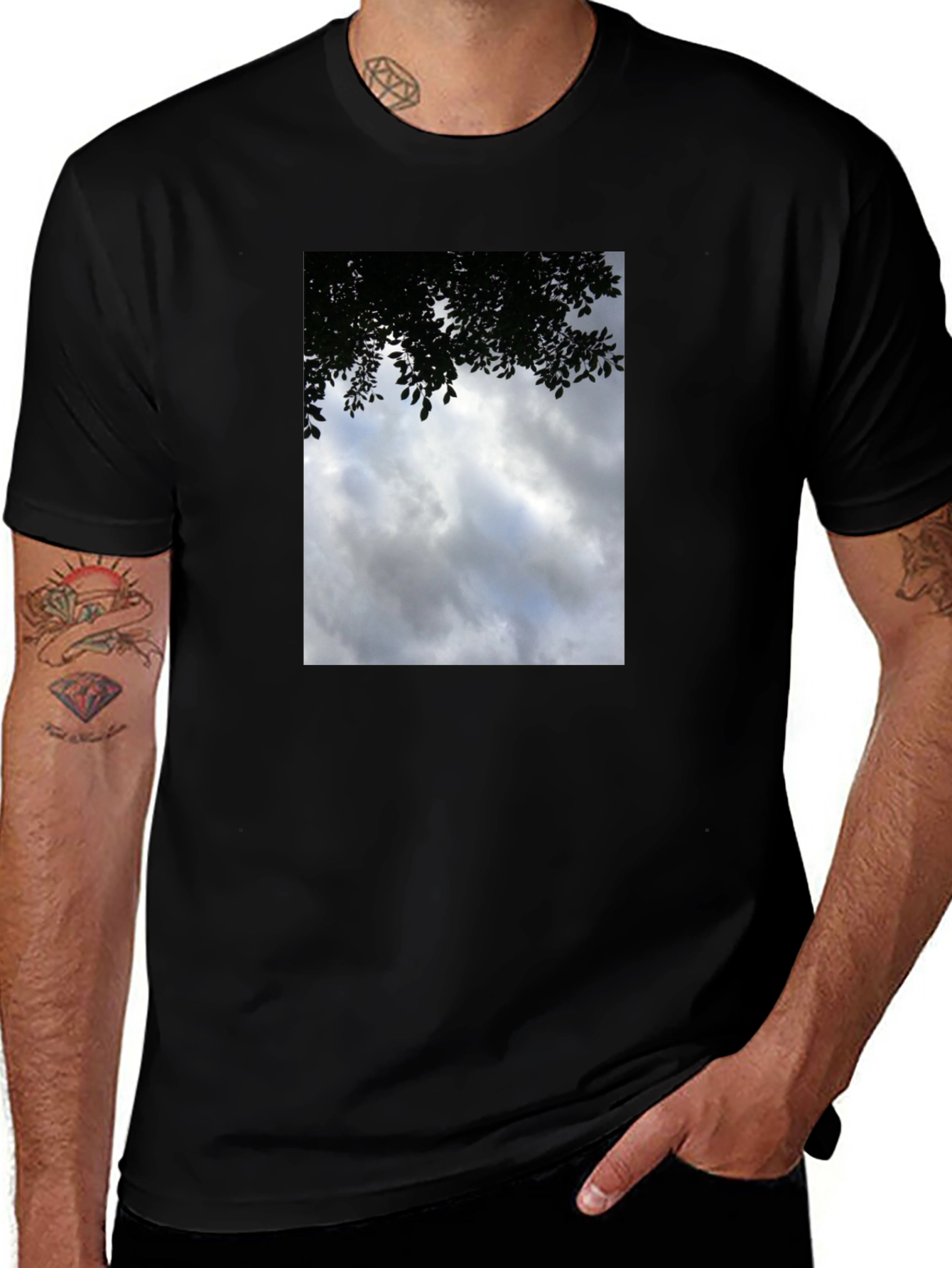 Cloudscape Graphic Tee - Soft Cotton Crew Neck T-Shirt