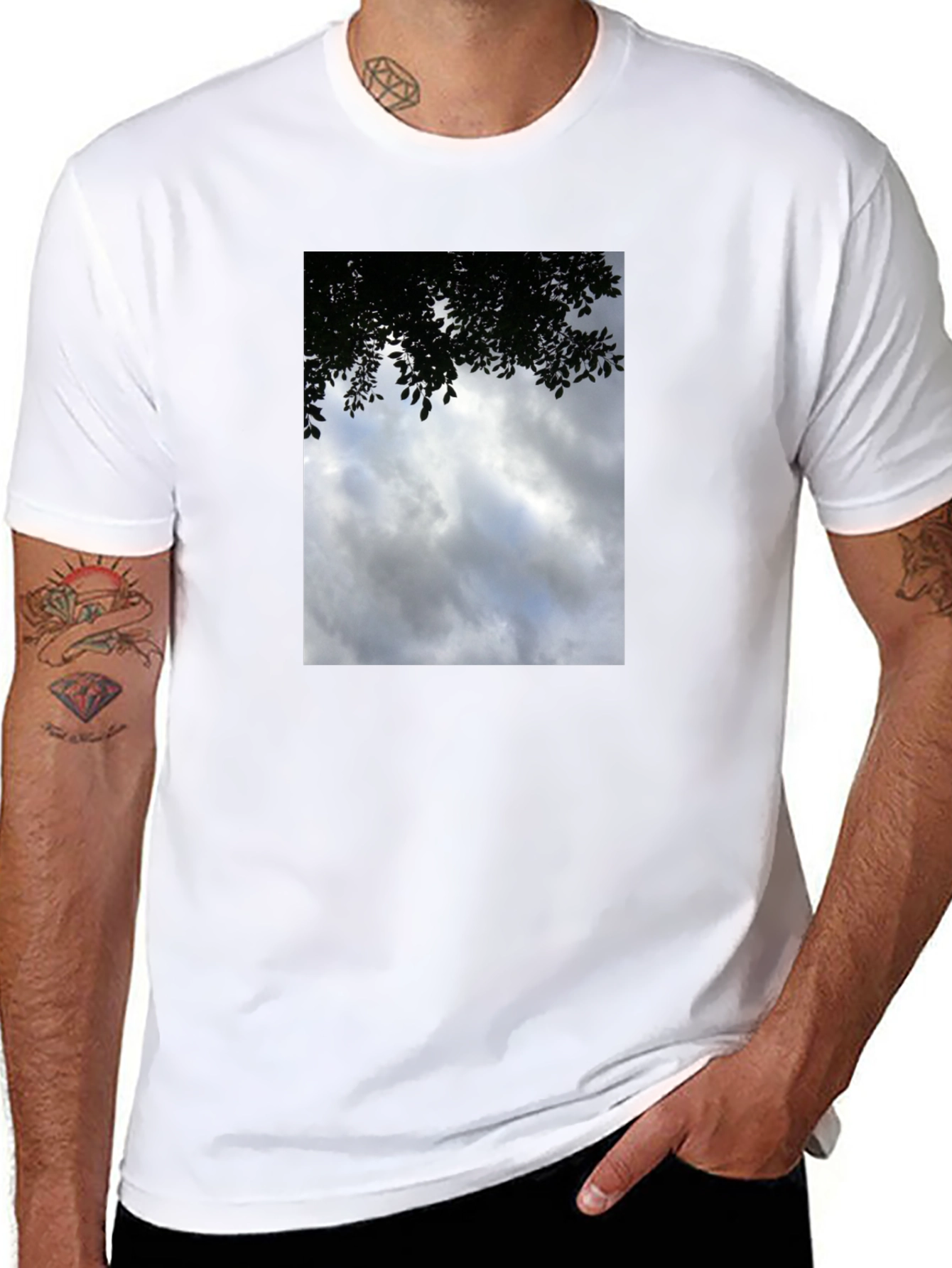 Cloudscape Graphic Tee - Soft Cotton Crew Neck T-Shirt