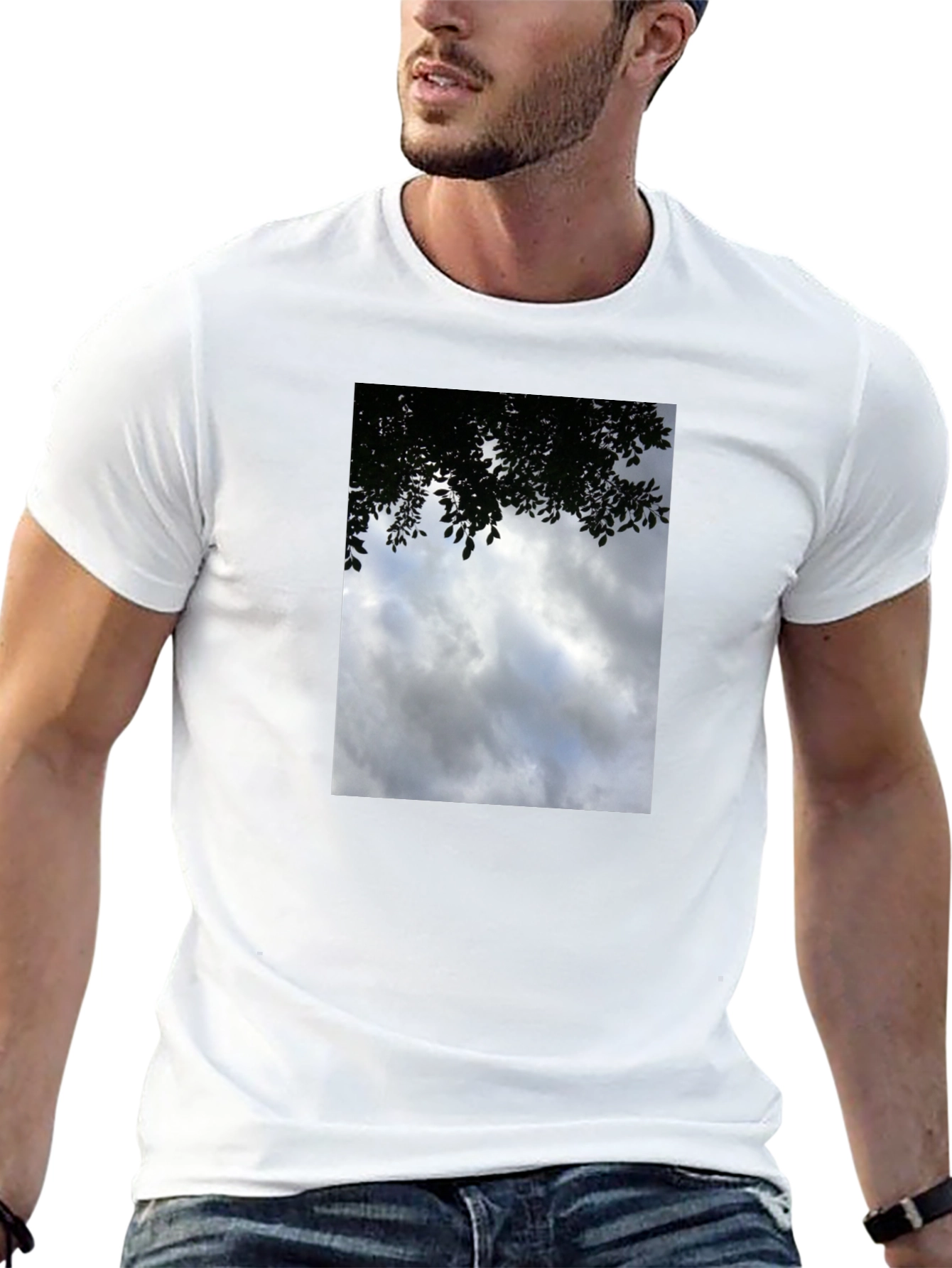 Cloudscape Graphic Tee - Soft Cotton Crew Neck T-Shirt