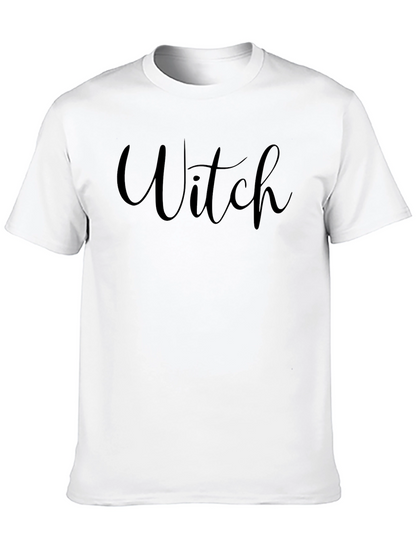 Witch Graphic Tee - Black Halloween Shirt