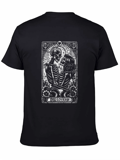 The Lovers Tarot Card Black T-Shirt