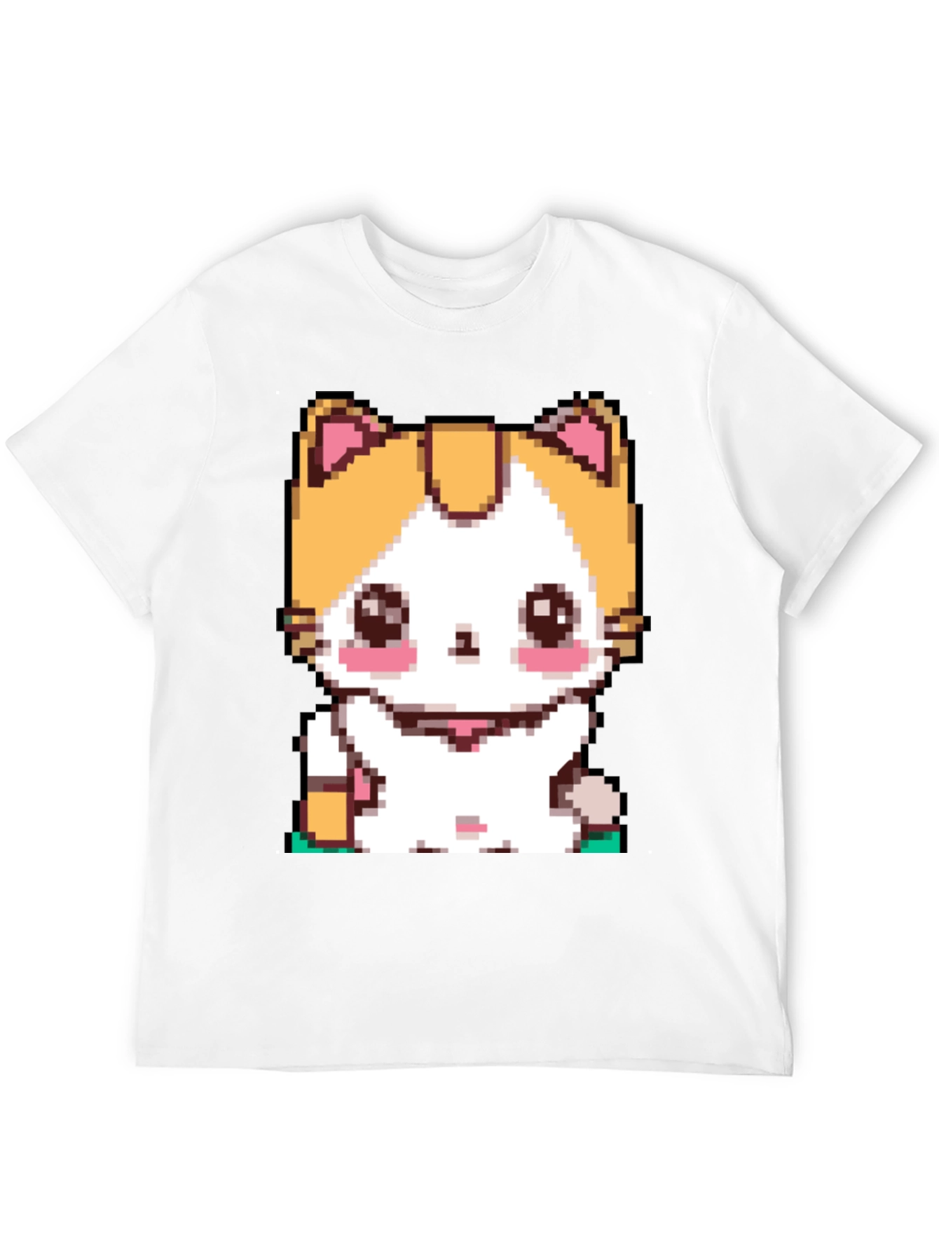 Pixel Cat T-Shirt - Cute Anime Kitten Design